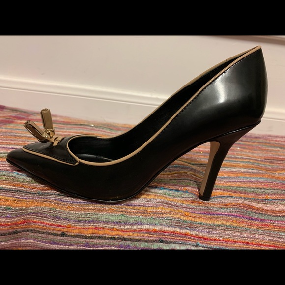 White House Black Market Black with Brown Pumps - Picture 2 of 6